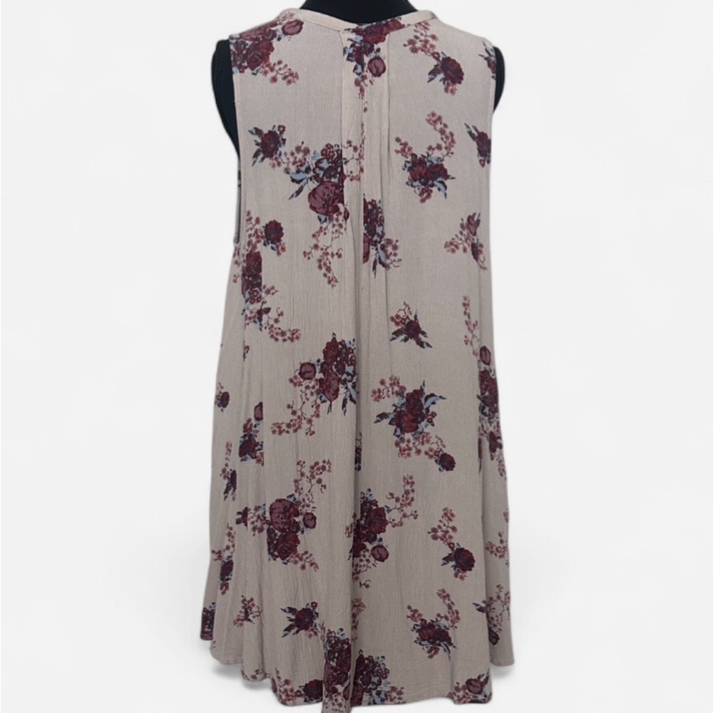 Free People Tree Swing Floral Tunic Dress High Low Keyhole Boho - Size S - Picture 3 of 6